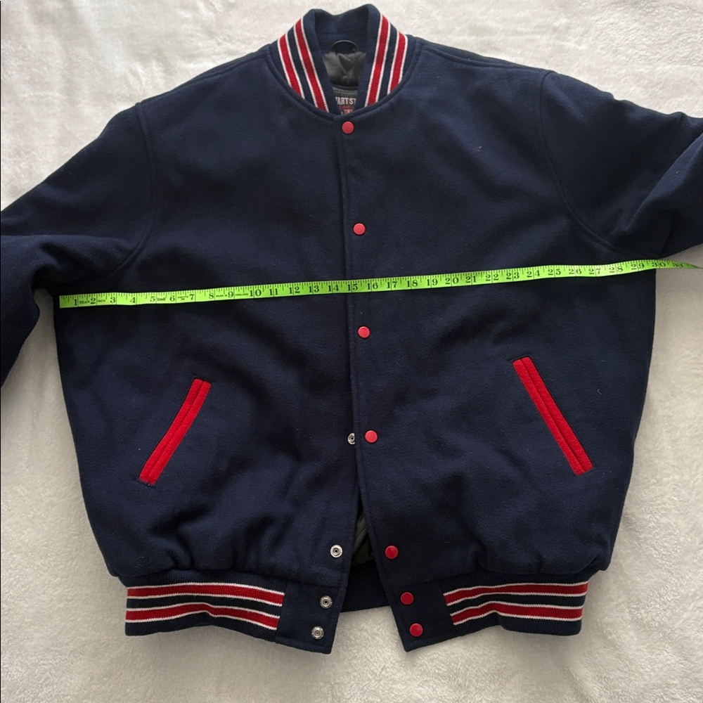Stewart & Strauss Vintage Varsity Jacket  Blue Wool - Picture 4 of 10